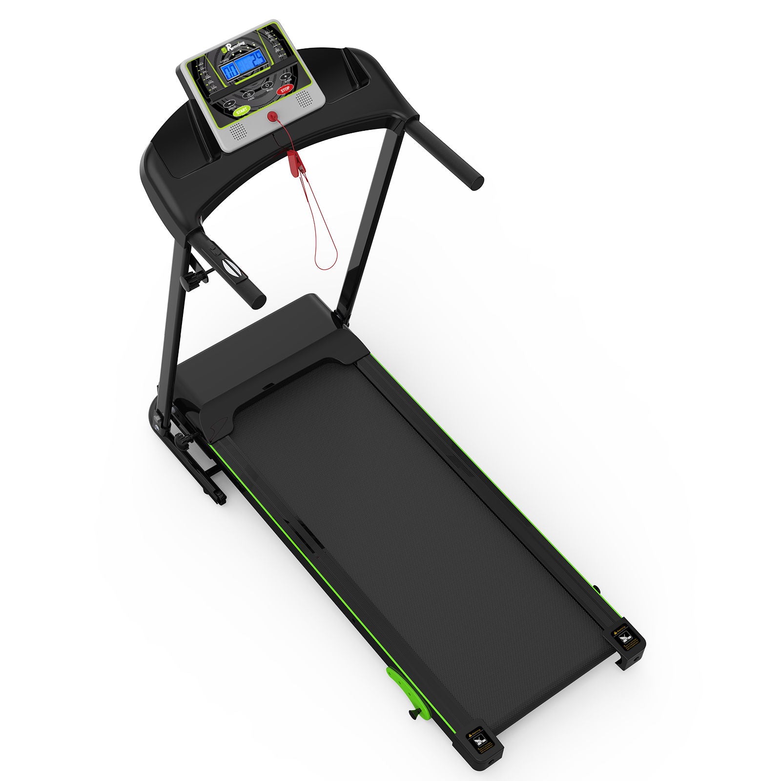 Folding Treadmill With Incline 2.5Hp 12Km / H Electric Treadmill For Home Foldable, Bluetooth Music Cup Holder Heart Rate Sensor Walking Running Machine For Indoor Home Gym Exercise Fitness