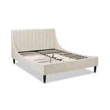 Aspen - Vertical Tufted Modern Headboard Platform Bed Set by Jennifer Taylor Home | Bel Furniture