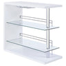 Prescott - Rectangular 2-Shelf Bar Unit White by CoasterEssence | Bel Furniture