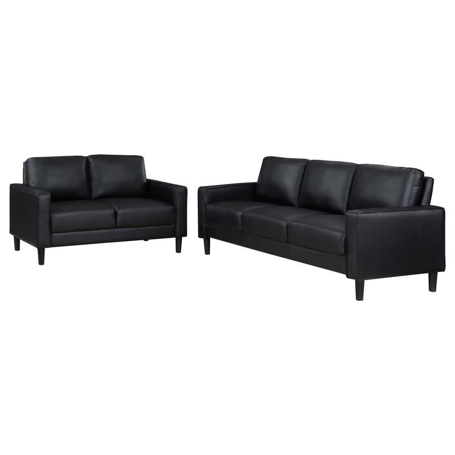 Ruth - Upholstered Track Arm Sofa Set by Coaster Fine Furniture | Bel Furniture