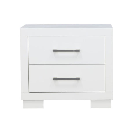 Jessica - 2-Drawer Nightstand White by CoasterEssence | Bel Furniture