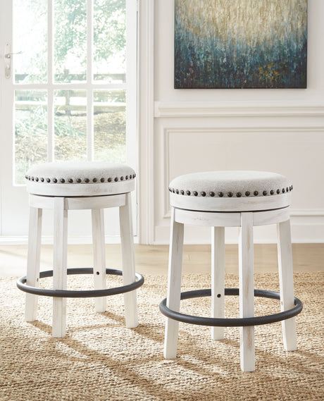 Valebeck - Upholstered Swivel Stool by Signature Design by Ashley® | Bel Furniture