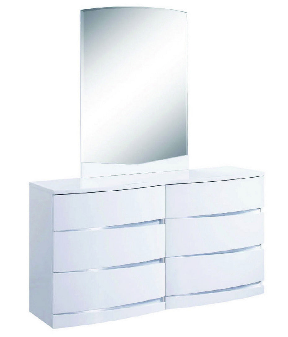 Exquisite High Gloss Dresser - White