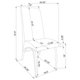 Bishop - Upholstered Dining Side Chair (Set of 2) - White by CoasterEssence | Bel Furniture