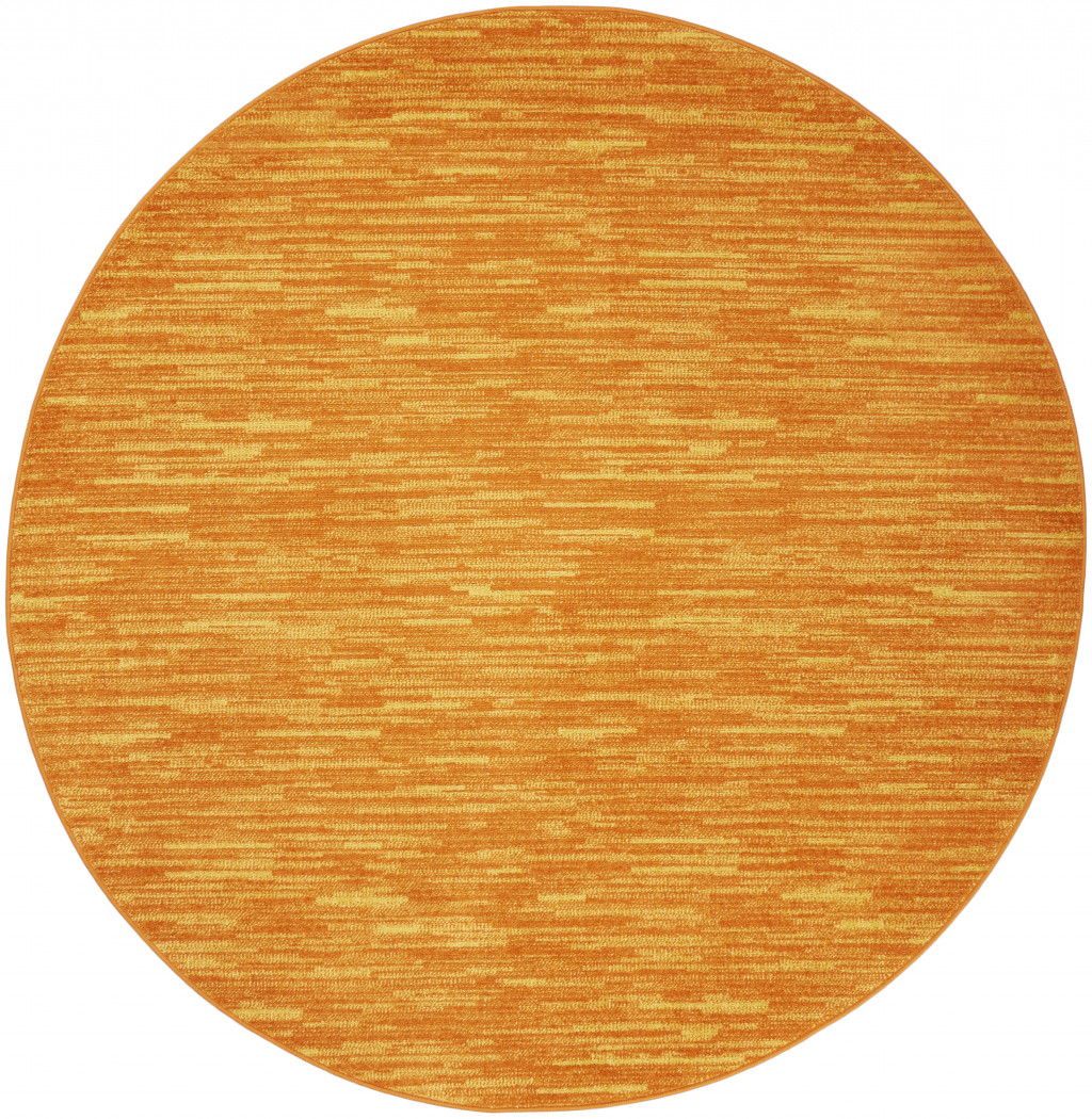 8' X 8' Round Non Skid Indoor / Outdoor Area Rug - Sunburst