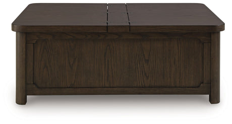 Breckington - Cocktail Table With Storage - Dark Brown - view 4