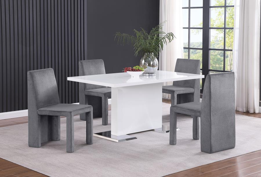 Tordera - Velvet Upholstered Dining Side Chair (Set of 2) - Gray by Coaster Fine Furniture | Bel Furniture