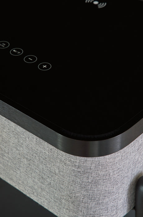 Jorvalee - Gray / Black - Accent Table with Speaker by Signature Design by Ashley® | Bel Furniture