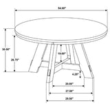 Danvers - Round Wood Dining Table - Brown Oak by Coaster Fine Furniture | Bel Furniture