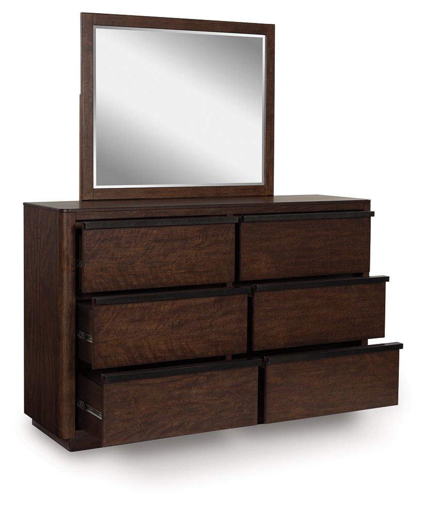 Dilenno - Dark Brown - Dresser And Mirror by Signature Design by Ashley® | Bel Furniture