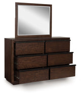 Dilenno - Dark Brown - Dresser And Mirror by Signature Design by Ashley® | Bel Furniture