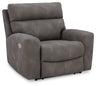 Next-gen Durapella - Power Recliner With Adj Headrest Dark Gray by Signature Design by Ashley® | Bel Furniture