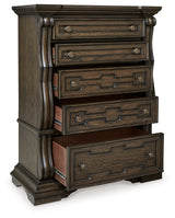 Maylee - Dark Brown - Five Drawer Chest by Signature Design by Ashley® | Bel Furniture