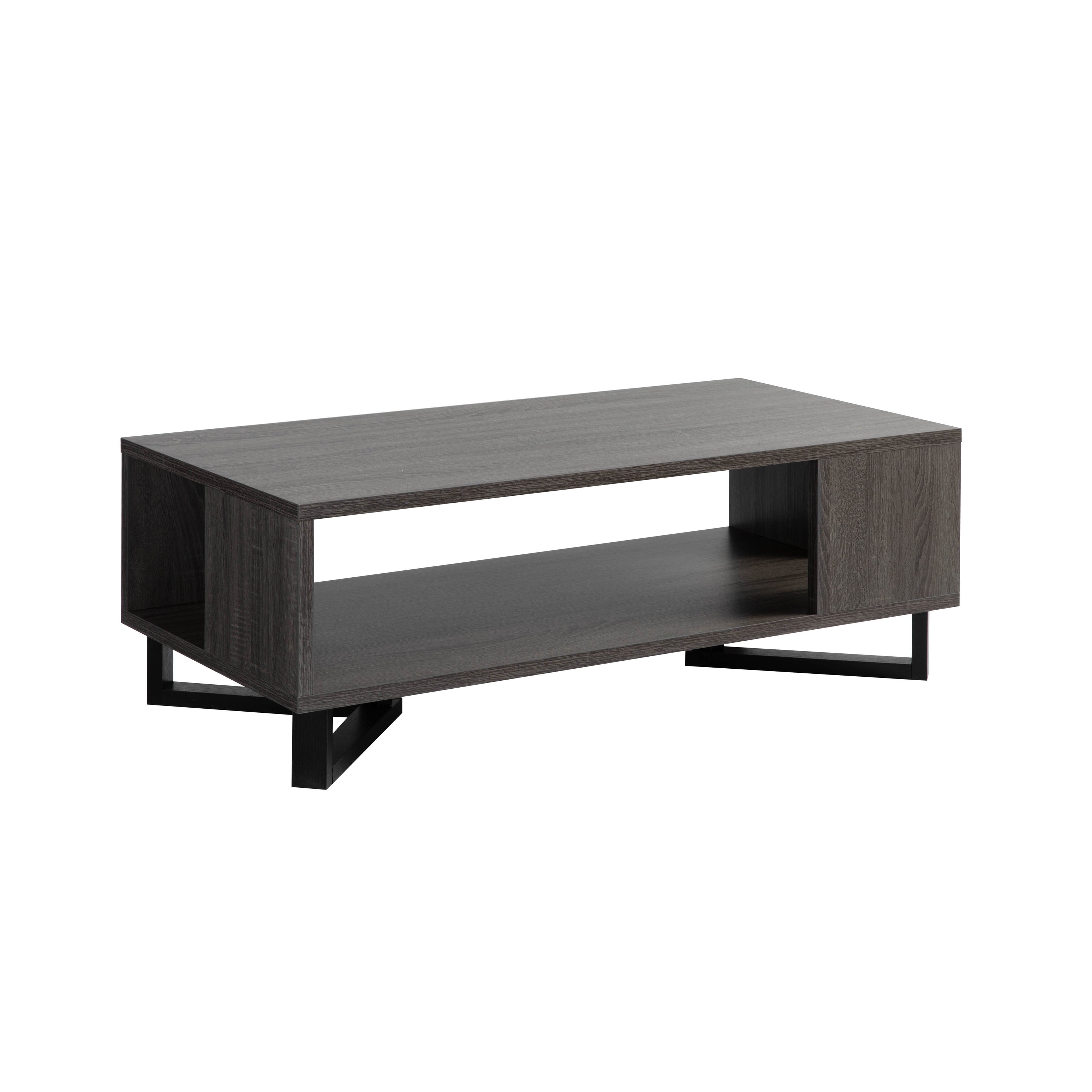 Coffee Table - Distressed Gray / Black