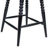 Breda - Turned Bubble Spindle Low Back Counter Stool - Black by Jennifer Taylor Home | Bel Furniture