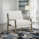 Geneva - Boucle Upholstered Wood Arm Accent Chair - Sand by Coaster Fine Furniture | Bel Furniture