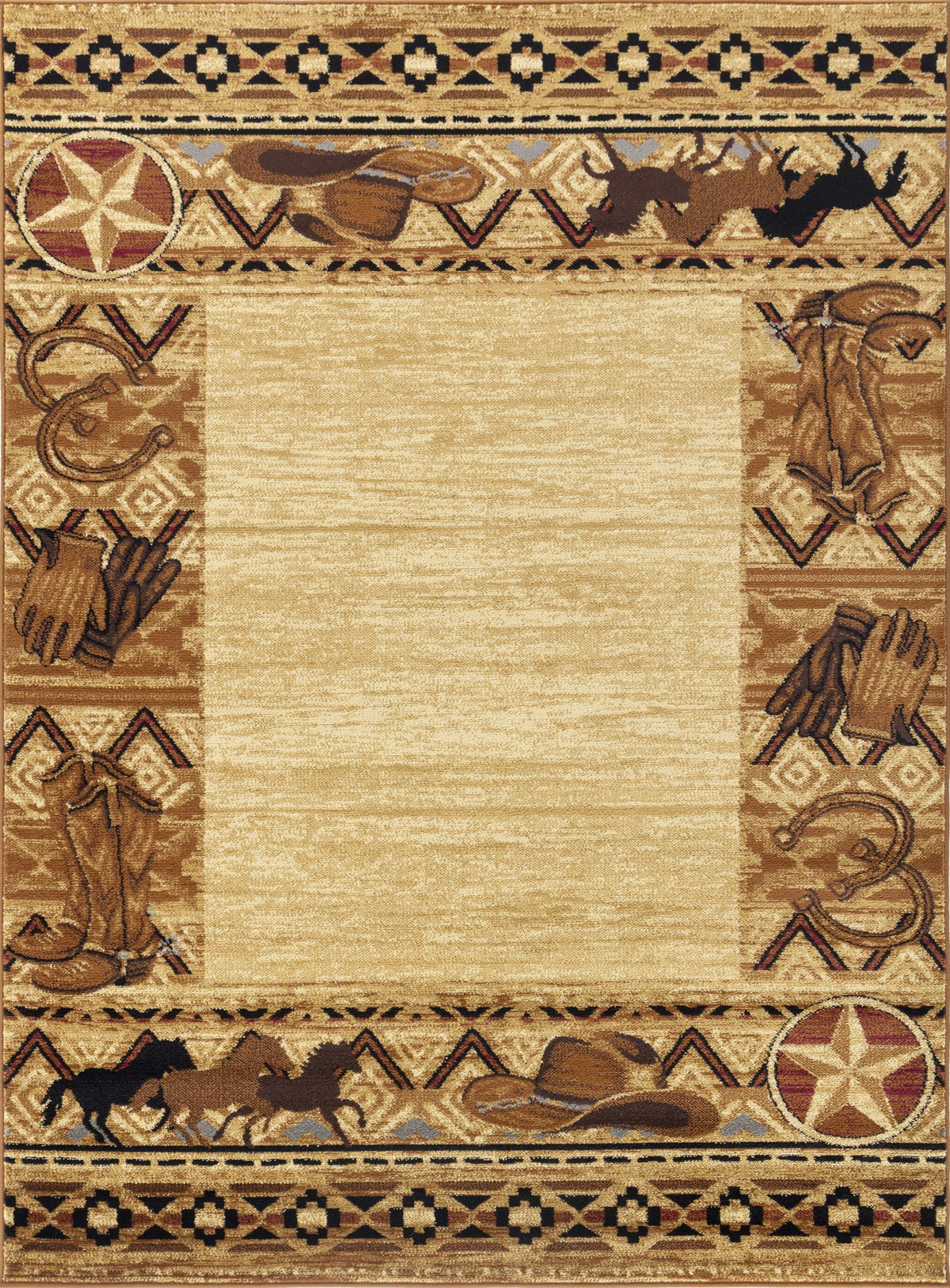 Tribes - GC_YLS4011 Southwest Area Rug Beige by Icona Home Decor | Bel Furniture