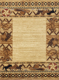 Tribes - GC_YLS4011 Southwest Area Rug Beige by Icona Home Decor | Bel Furniture