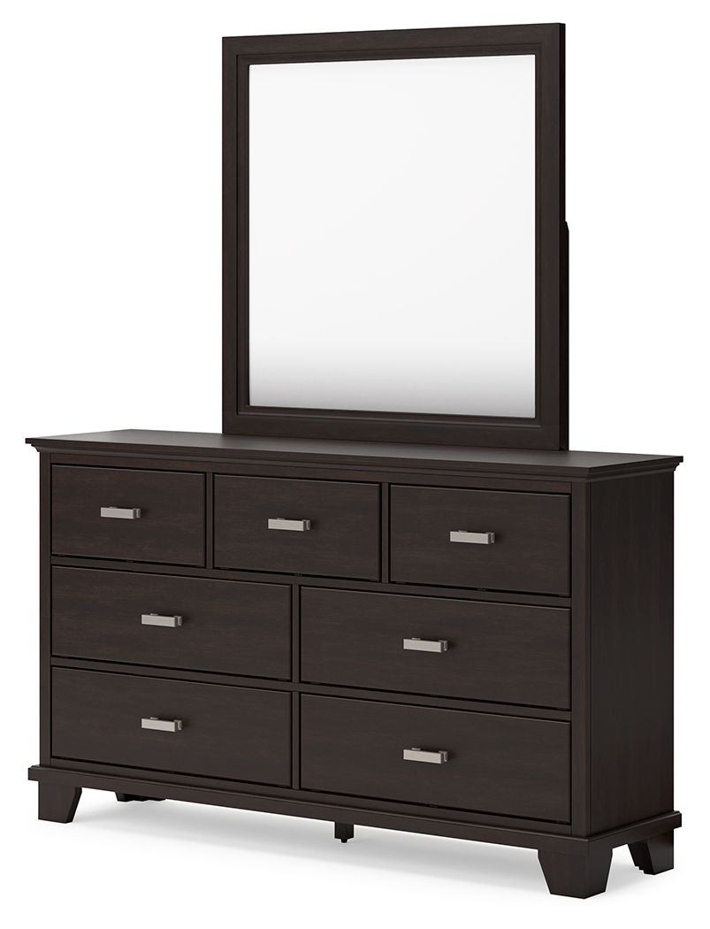 Covetown - Dark Brown - Dresser And Mirror by Signature Design by Ashley® | Bel Furniture