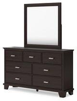 Covetown - Dark Brown - Dresser And Mirror by Signature Design by Ashley® | Bel Furniture