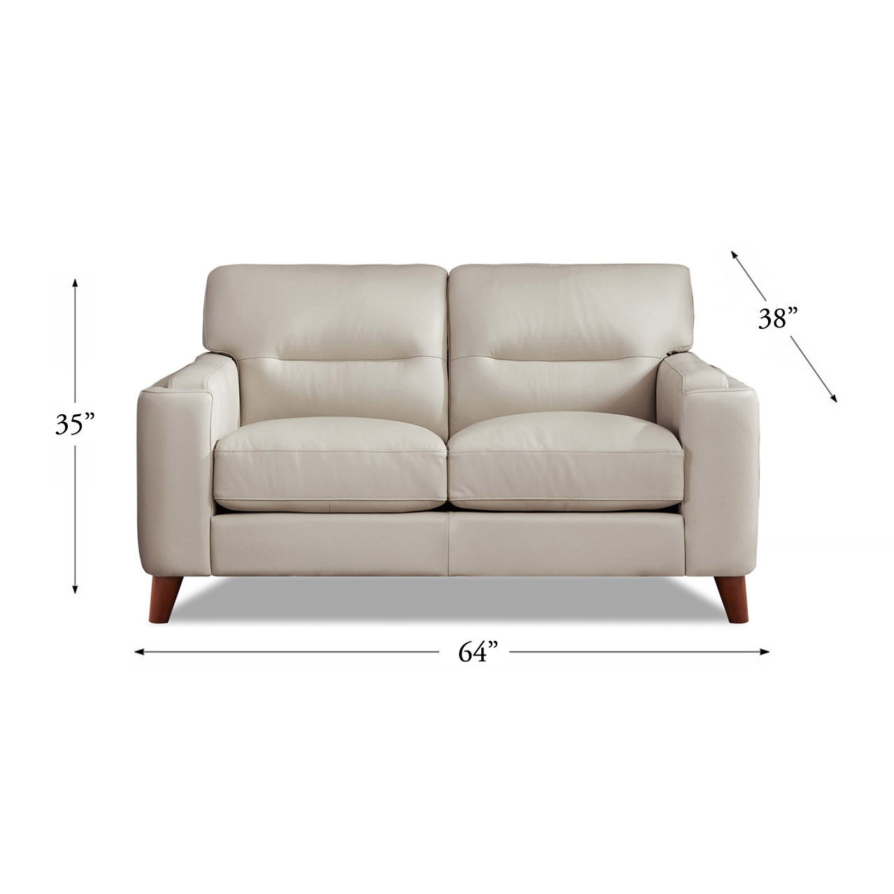 Elm - Leather Loveseat