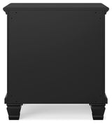 Lanolee - Black - Two Drawer Nightstand by Signature Design by Ashley® | Bel Furniture