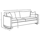 Corliss - Upholstered Arched Arm Sofa by CoasterElevations | Bel Furniture