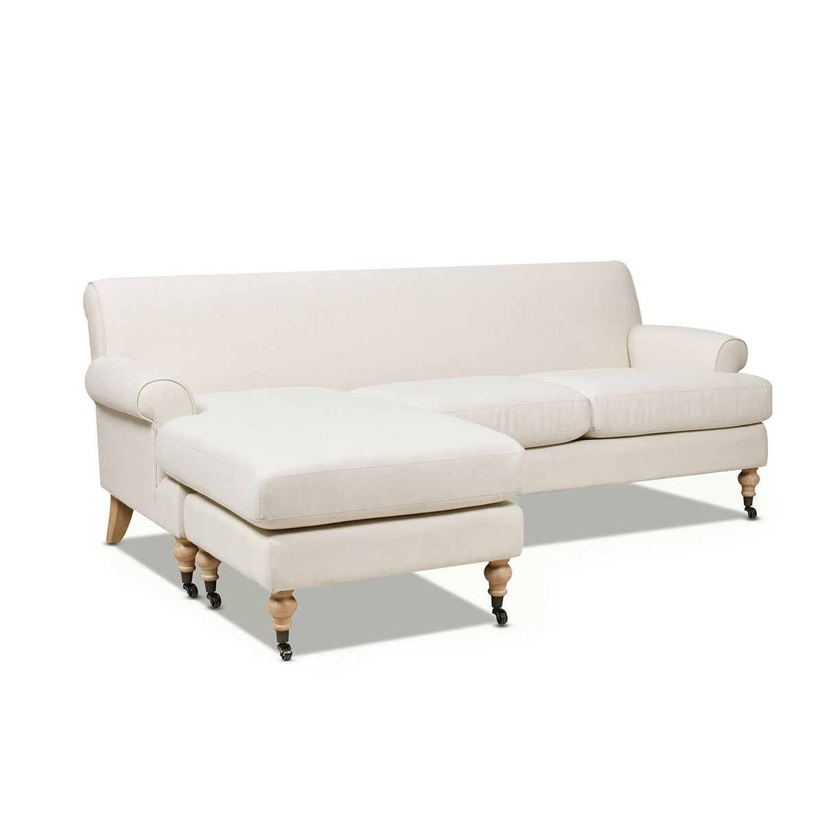 Alana - L-Shape Reversible Sectional Sofa - Light Beige by Jennifer Taylor Home | Bel Furniture