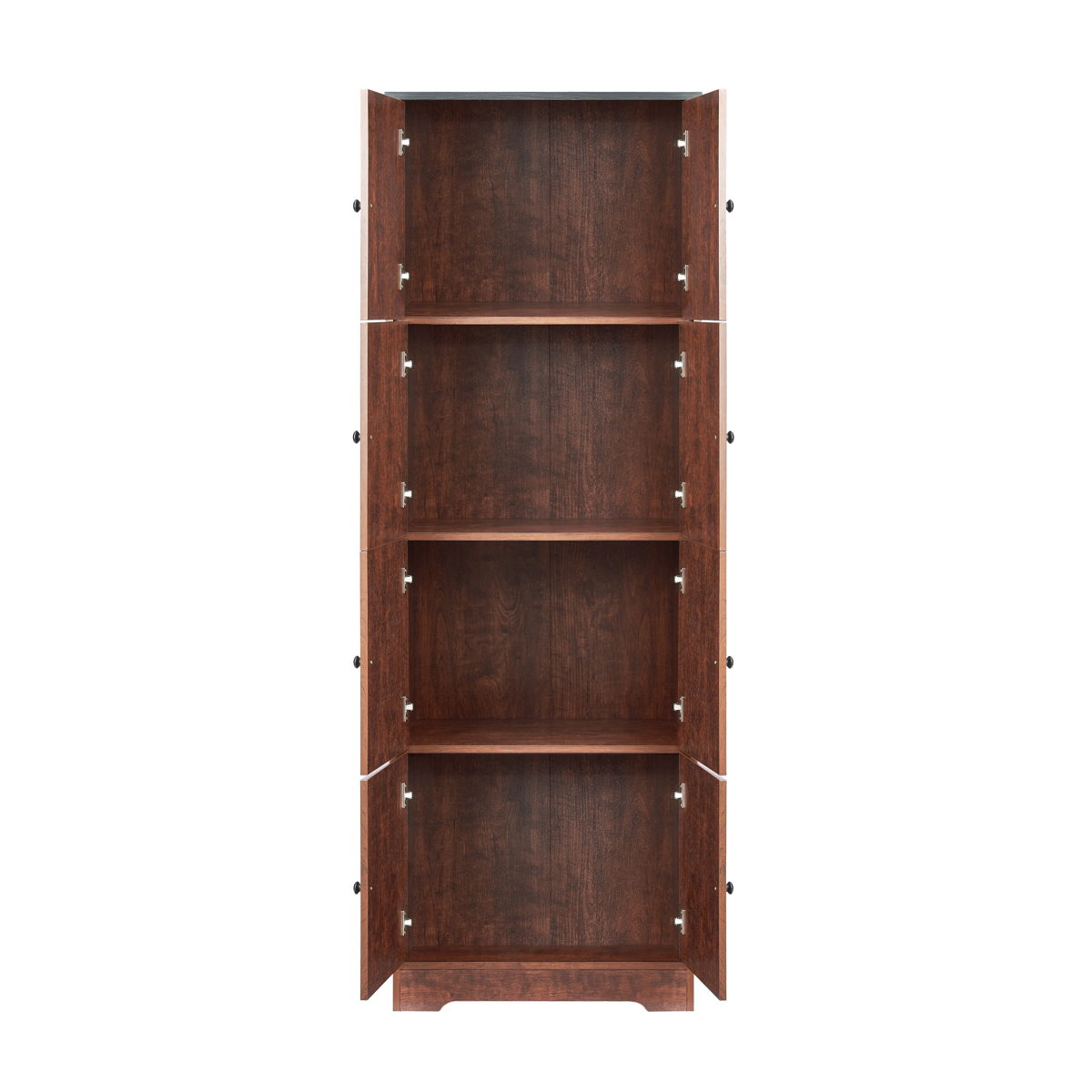 Tall Storage Cabinet With 8 Doors And 4 Shelves, Wall Storage Cabinet For Living Room, Kitchen, Office, Bedroom, Bathroom