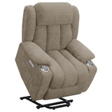 Houston - Upholstered Power Lift Recliner Chair by CoasterEveryday | Bel Furniture