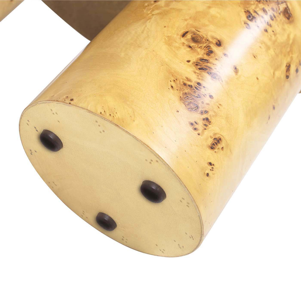 Nebula - Round Pillar Leg Coffee Table - Warm Natural Brown Burl by Jennifer Taylor Home | Bel Furniture