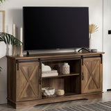 Farmhouse Sliding X Barn Door TV Stand