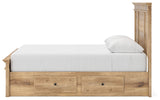Makidern - Panel Storage Bed With 2 Under Bed Storage Units