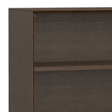Banting - Low Wide Bookcase - Walnut Brown by Simpli-Home | Bel Furniture