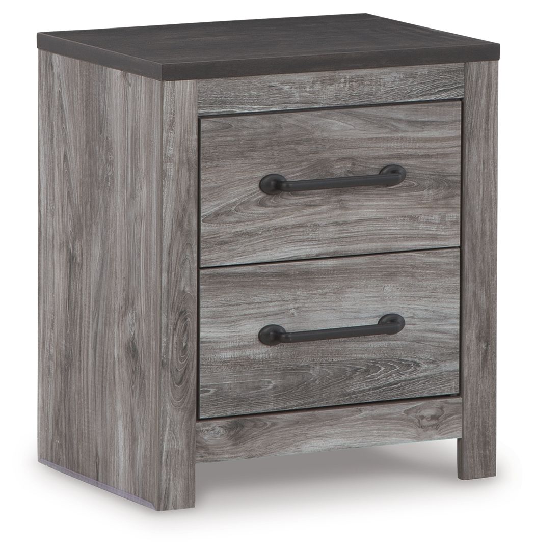 Bronyan - Dark Gray - Two Drawer Night Stand by Signature Design by Ashley® | Bel Furniture