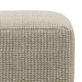 Zelma - Square Woven Outdoor / Indoor Pouf - Cream / Natural by Simpli-Home | Bel Furniture