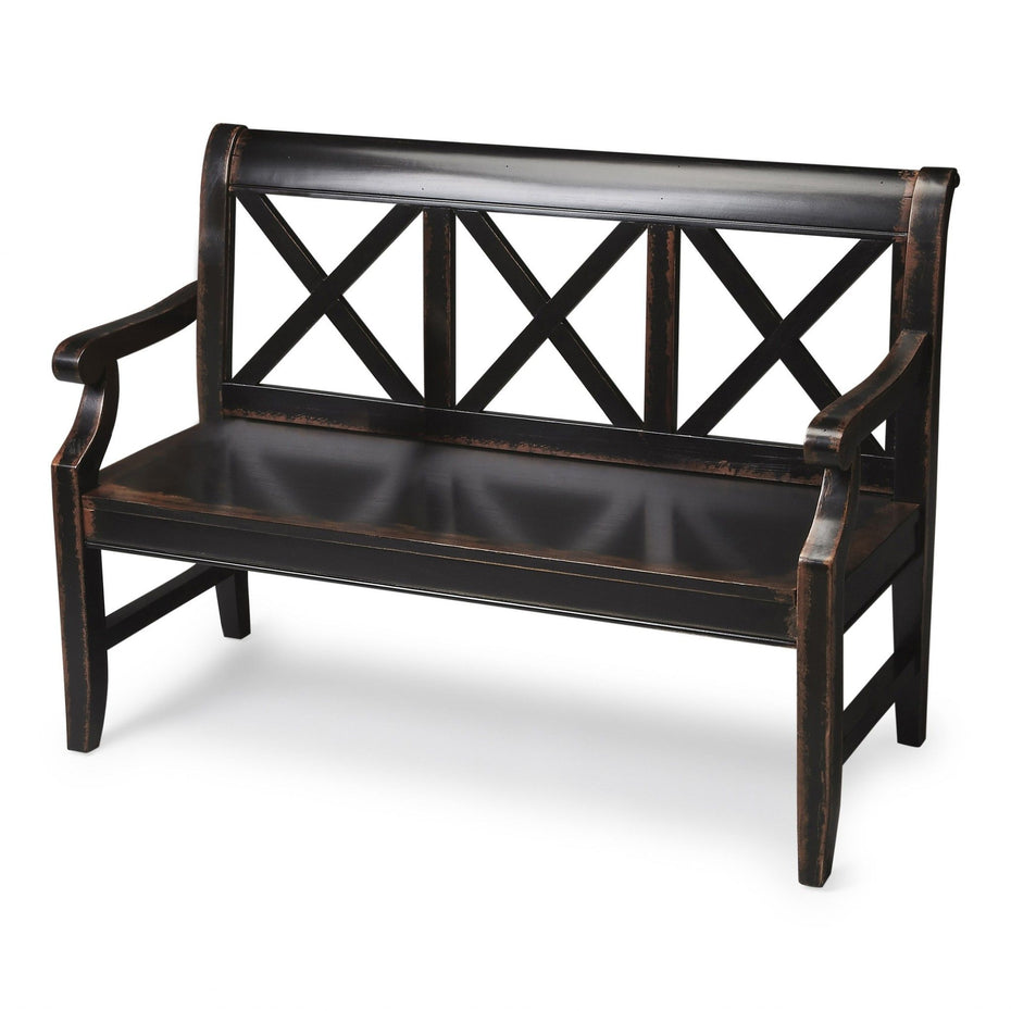 Modern Bench - Rustic Black