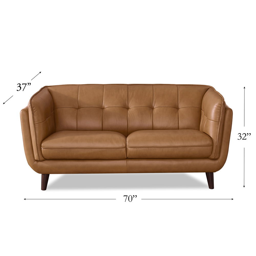 Solana - Waxy Pull-Up Leather Loveseat