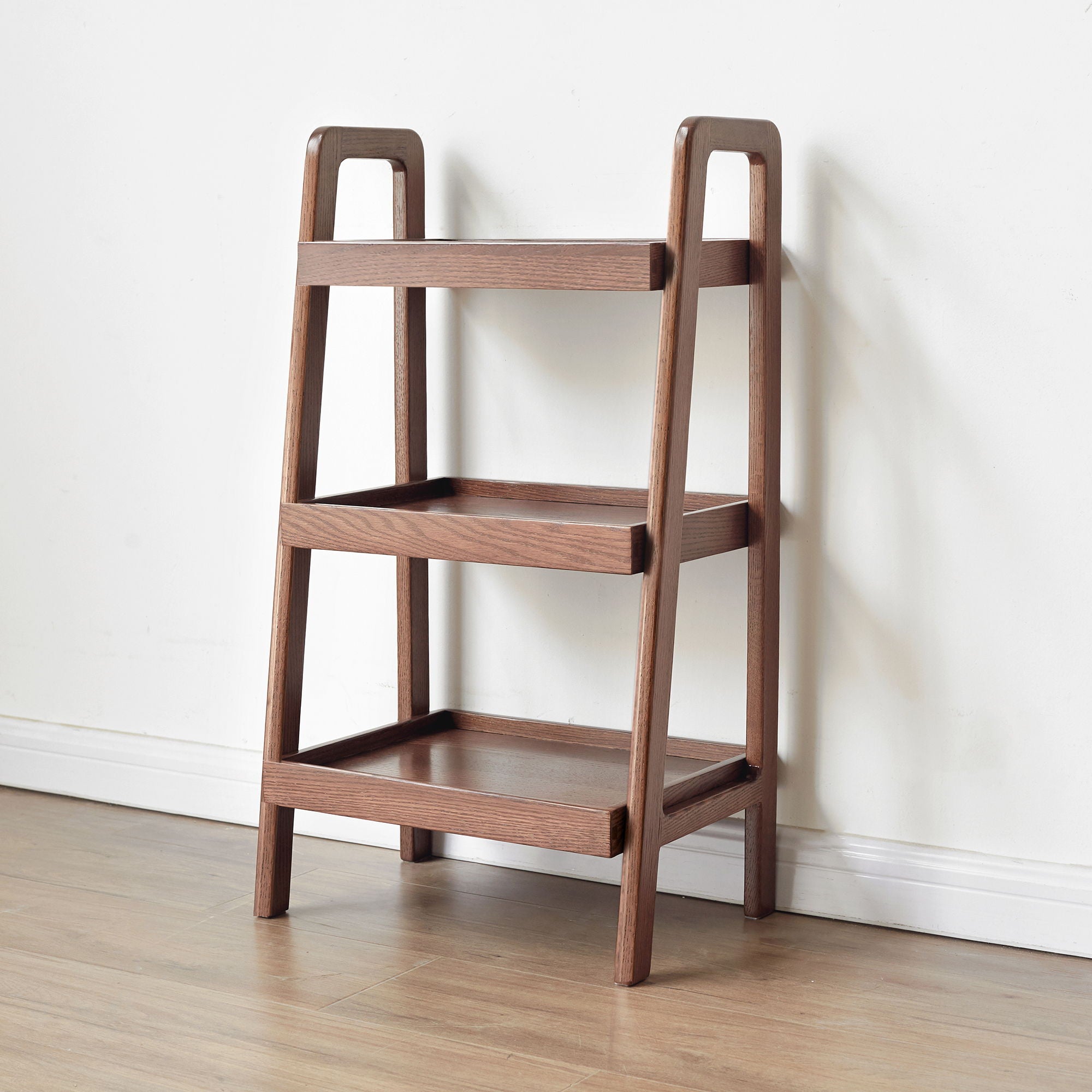 Premium Storage Organizer, 3-Tier Beech Shoe Rack For Entryway, Living Room - Walnut