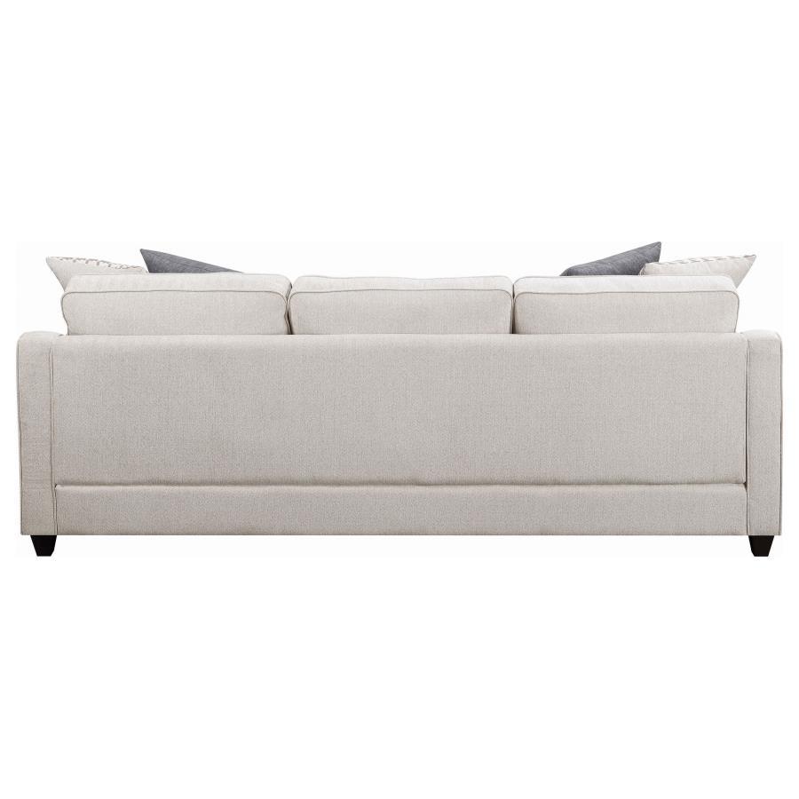 Mcloughlin - Upholstered Sloped Arm Sectional Sofa - Platinum by CoasterEssence | Bel Furniture