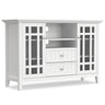 Bedford - Handcrafted Tall TV Media Stand White by Simpli-Home | Bel Furniture