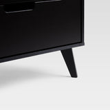 Mid-Century Hans 6 Drawer Dresser With Cut-Out Handles by Walker Edison | Bel Furniture