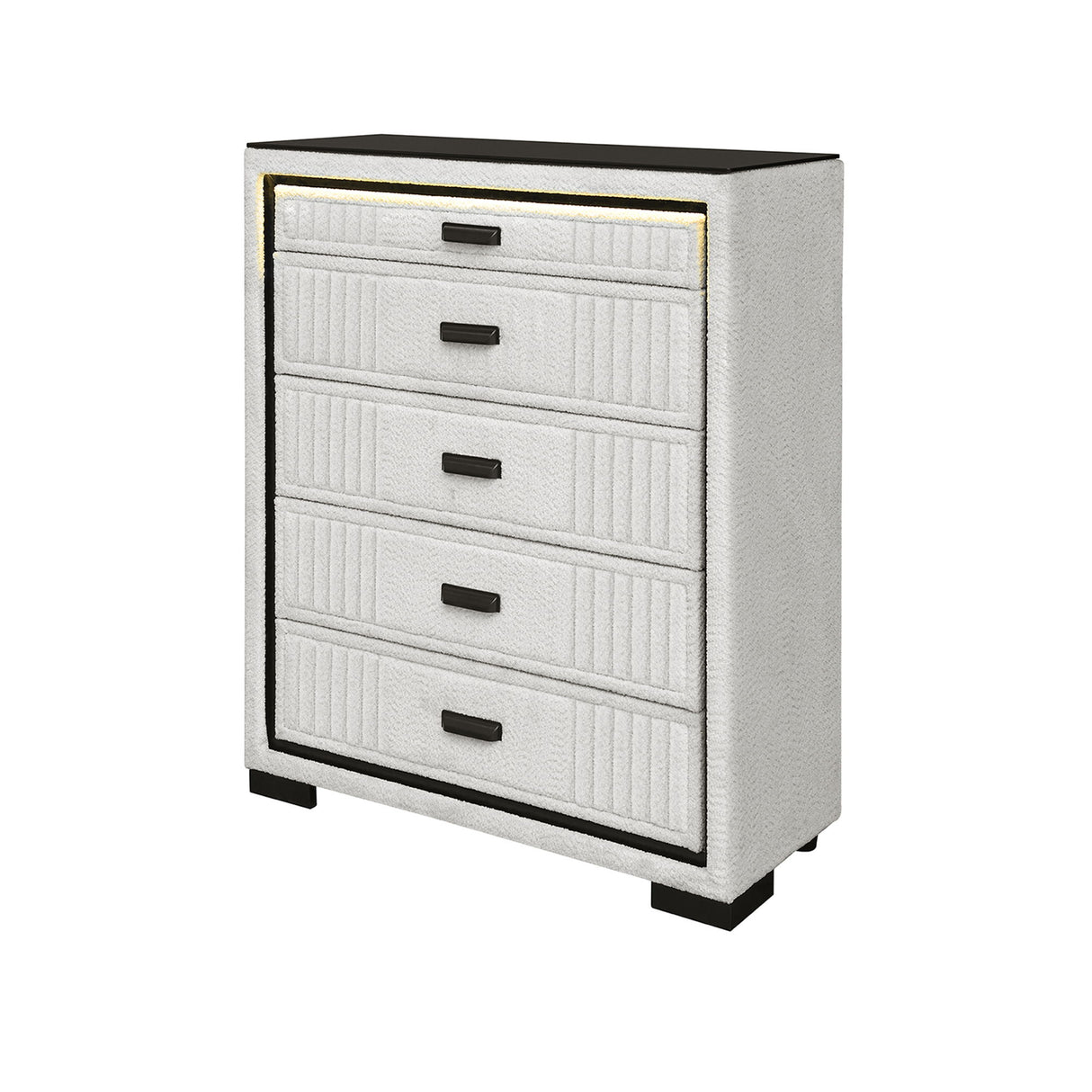 Isaiah - Upholstered Chest With LED Lighting