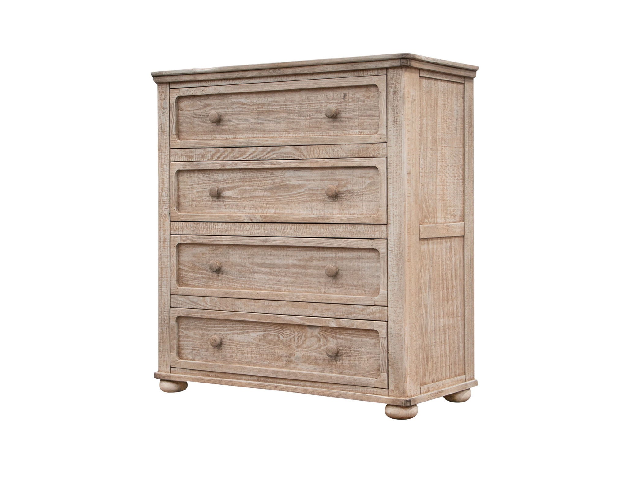 Solid Four Drawer Chest - Natural