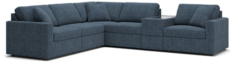 Modmax - Ink - Sectional Blue 6 Pc. Sectional With Storage Console by Signature Design by Ashley® | Bel Furniture
