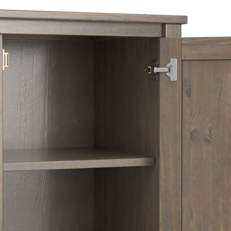 Ela - Medium TV Stand - Smoky Brown by Simpli-Home | Bel Furniture