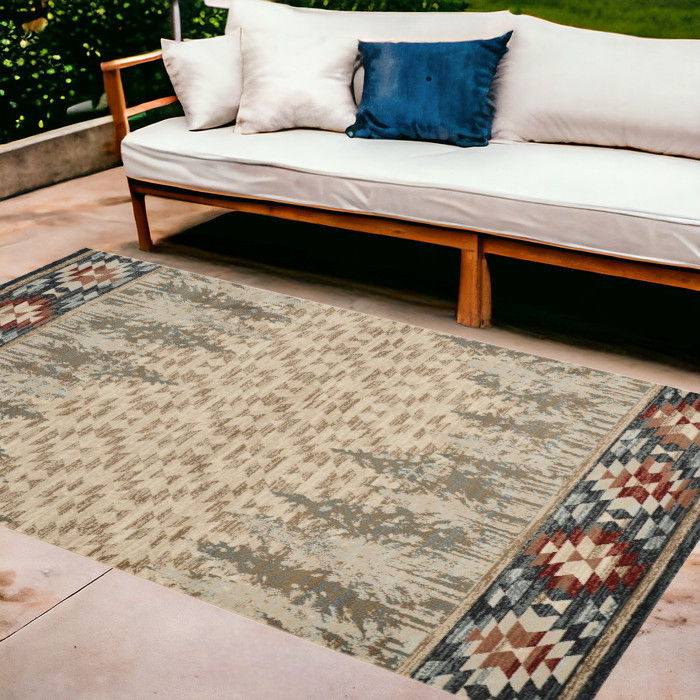 8' X 10' Pines Area Rug - Ivory