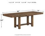 Moriville - Grayish Brown - Rectangular Dining Room Extension Table by Signature Design by Ashley® | Bel Furniture