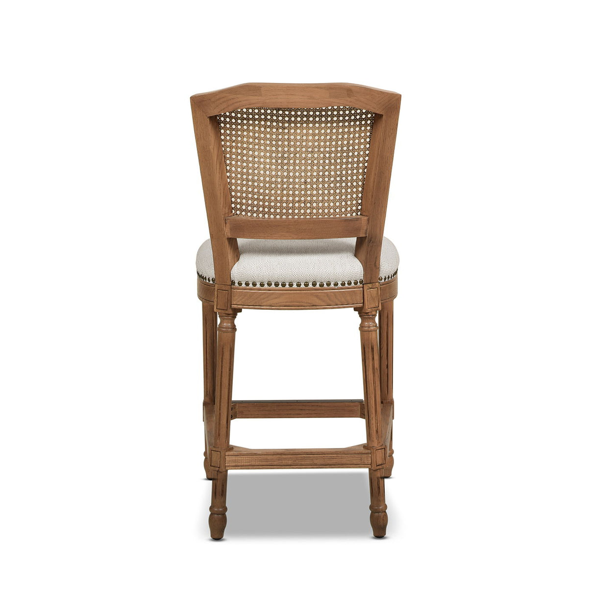 Triomphe - Rattan Wicker High Back Armless Counter Bar Stool by Jennifer Taylor Home | Bel Furniture
