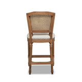 Triomphe - Rattan Wicker High Back Armless Counter Bar Stool by Jennifer Taylor Home | Bel Furniture